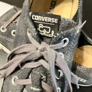 Converse Woolrich Charcoal Plaid Low Top Sneakers Men’s 7 Women’s 9